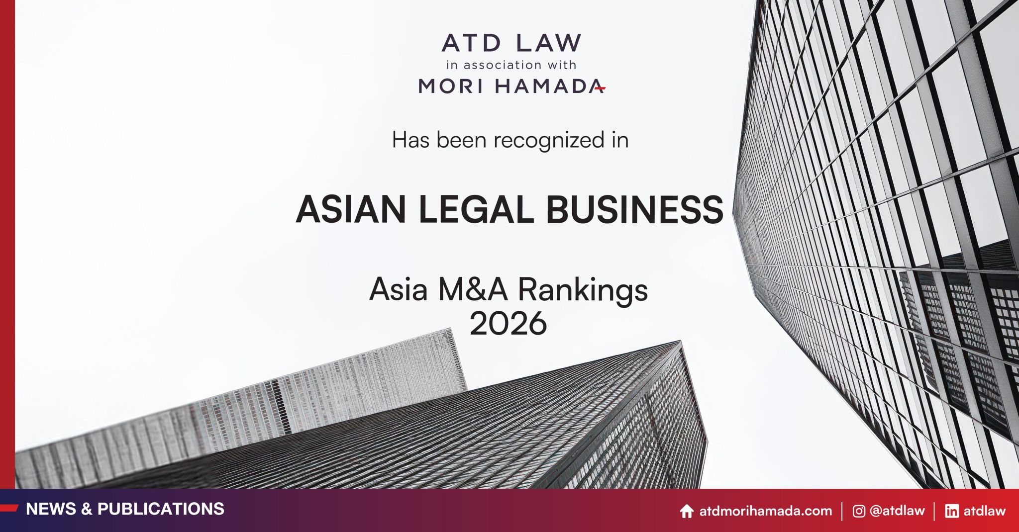 ATD Law Recognized in ALB Asia M&A Rankings 2026