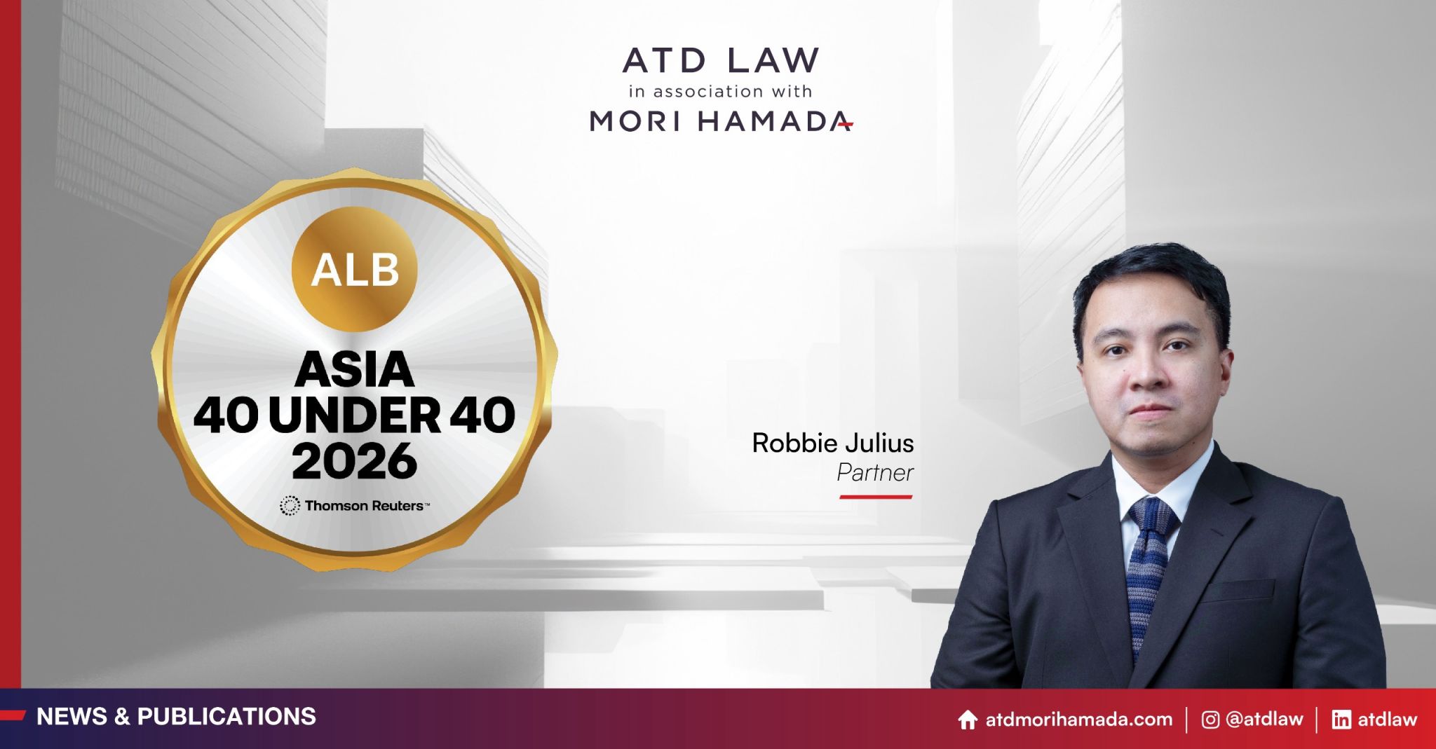 Robbie Julius Named Among Asia 40 Under 40 by Asian Legal Business